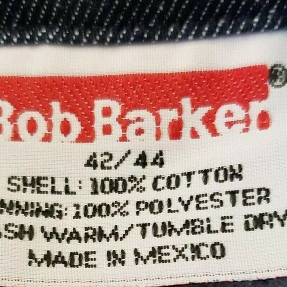 Bob Barker Denim Prison Coat Vintage Dead Stock Barn Chore Jacket L 42/44 Tupac - Picture 6 of 7